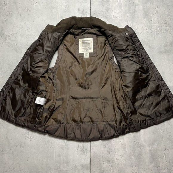Eddie Bauer Goose Down Puffer Vest‎ Jacket Womens Sz S Brown Quilted Full Zip - Picture 4 of 12